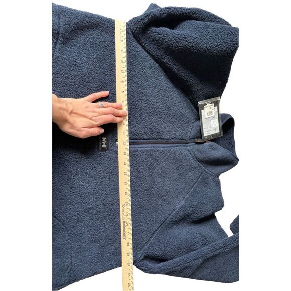 NEW Helly Hansen Men’s Fleece Jacket size L Navy Workwear 1/4 zip - Picture 5 of 14